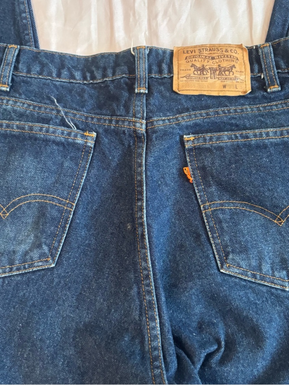Vintage Orange Tag Levi’s 505 Jeans W 33 L 30 Made In USA Straight Leg Denim - Picture 6 of 7